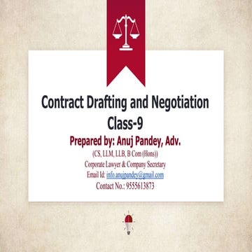 Class-9-Drafting of various important clauses in a contract.pptx