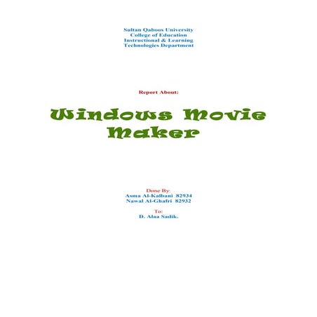 Windows Movie Maker