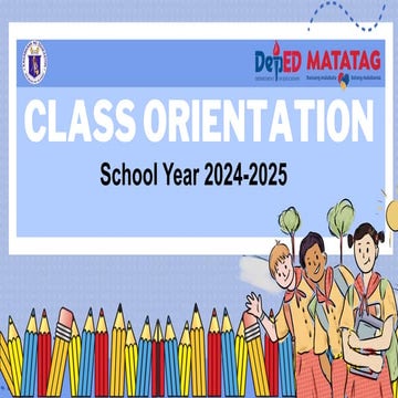 Powerpoint on Classroom Orientation2024-2025