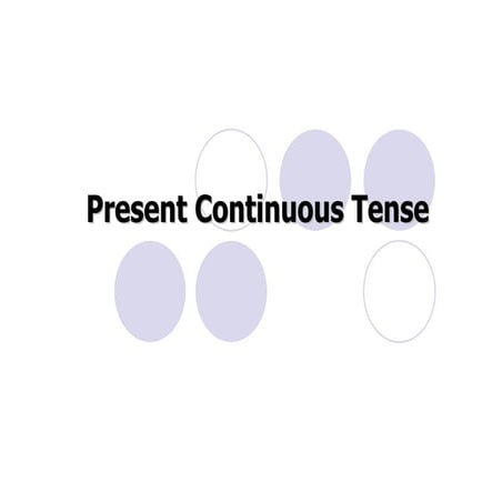 F2F: Present Continuous
