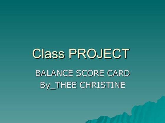 Finish Classproject | PPT