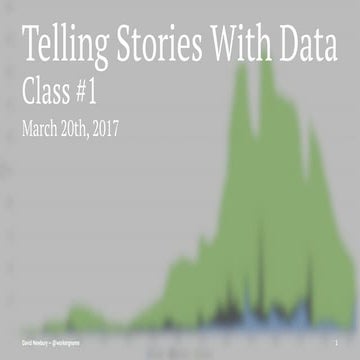 Telling Stories With Data: Class 1