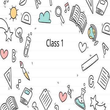 Class 1 - English Class 1 - English Class 1 - English | PPTX