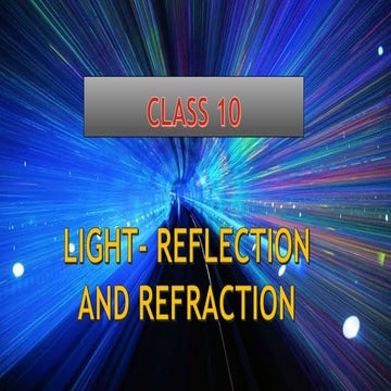 Class 10 light refraction and reflection 
