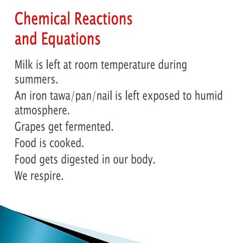 Class 10 chemical reactions and equations