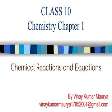 Class 10 chemistry_chapter_1_chemical reaction and equations