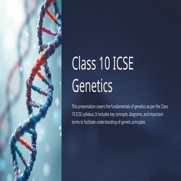 Class 10 ICSE Genetics complete for teaching