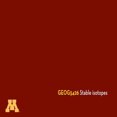Class 10, Stable isotopes | PDF
