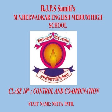 Class 10th  Chapter 7 CONTROL AND COORDINATION.pptx