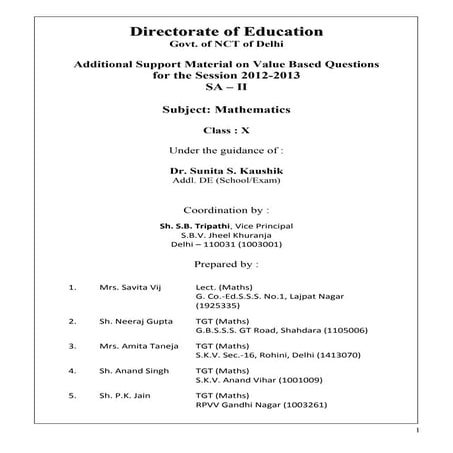 Class 10 value based