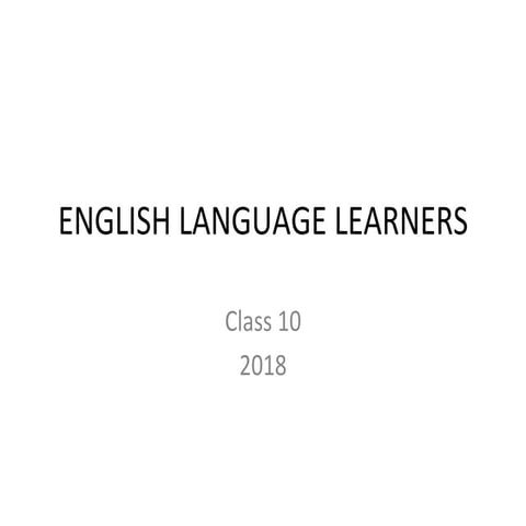 Class 11   ell 2018