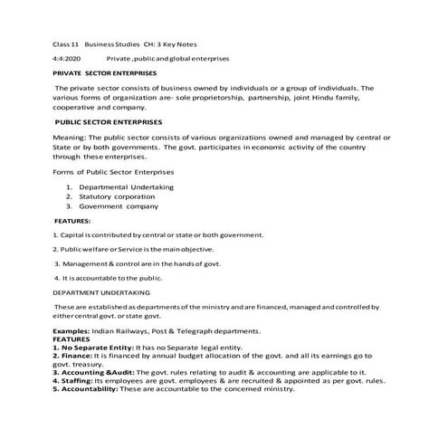 Class 11 bs ch3 key notes