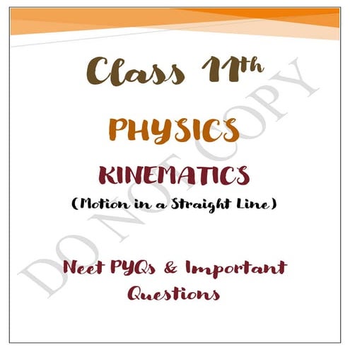Class - '11th' Physics Chapter 2 Neet PYQs