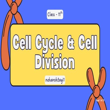 Class 11th Ncert Cbse Neet BIOLOGY CELL CYCLE AND CELL DIVISION.pdf