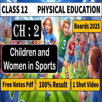 P Ed Xii Unit 9 Pdf Physical Education Class 12 Notes Pdf