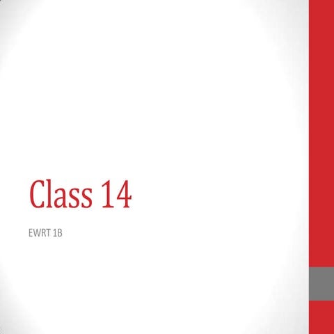 Class 14 | PPT