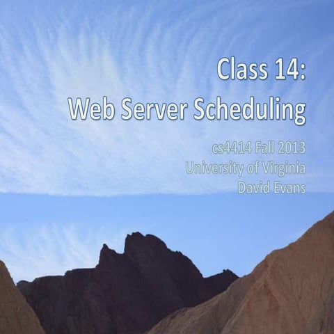Web Server Scheduling