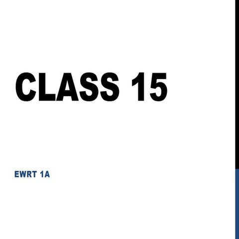 Ewrt 1 a assignment sheet | PDF