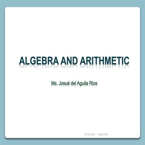 Class1 algebra and arithmetic