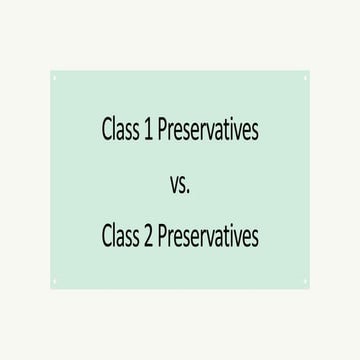 Class 1 Preservatives vs. Class 2 Preservatives