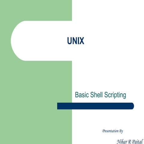 UNIX - Class1 - Basic Shell | PPS