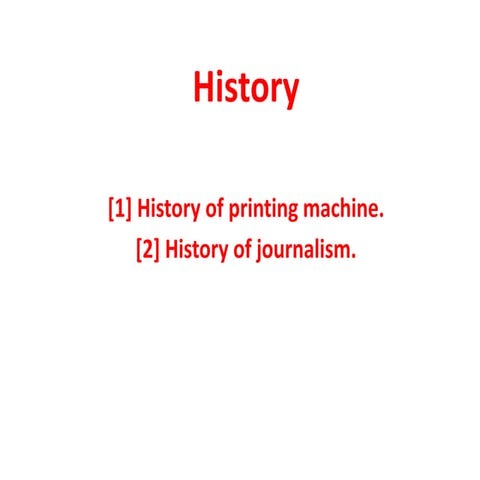 History of Journalism [Class 2]