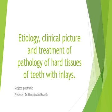 Etiology, clinical picture and treatment of pathology of hard tissues of teet...