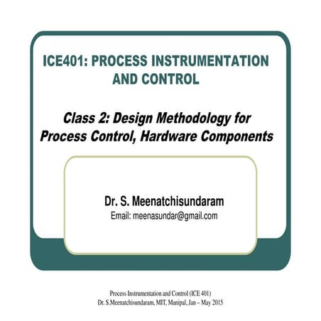 Class 2   design methodology for process control