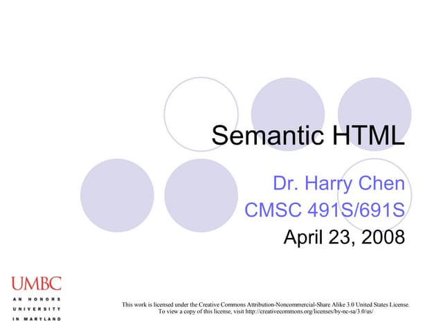 Semantic HTML