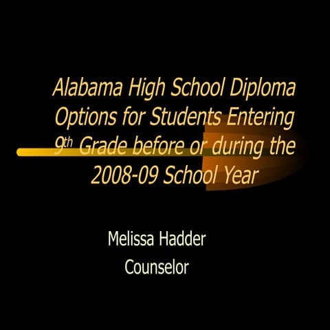 SCHS Class of 2012 Diploma Options & Registration Info