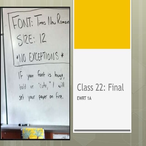 Ewrt 1 a assignment sheet | PDF