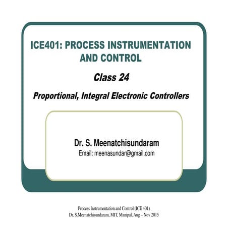 Class 24   p, i electronic controllers