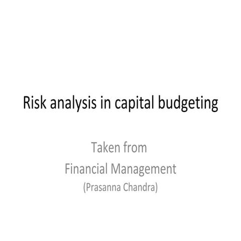 Class 28 30 (Risk Analysis In Capital Budgeting)