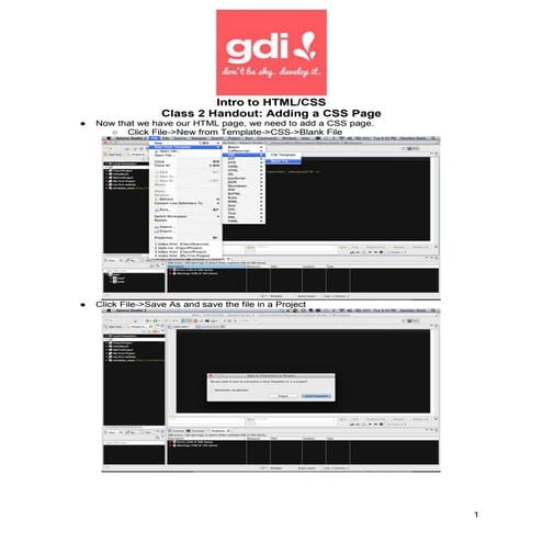 Class 2 handout (1) adding a css stylesheet | PDF