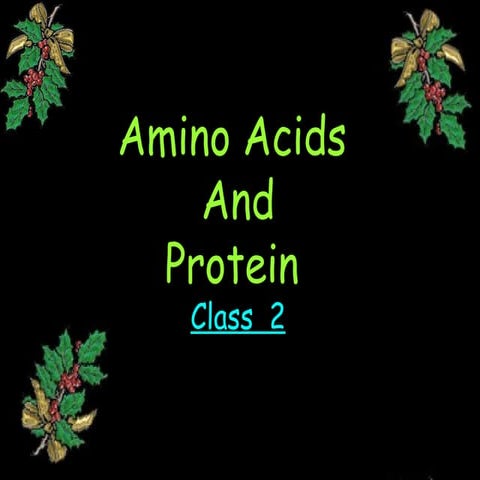 Class 2 protein and amino acids 2017