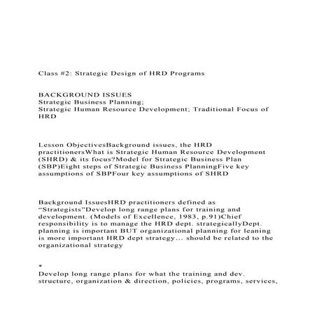Business Strategy and HRD | PDF