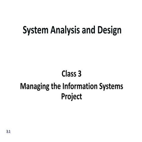 system analysis and design Class 3