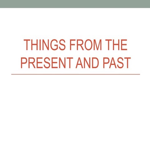 Reading (things from the present/past) - Imperatives