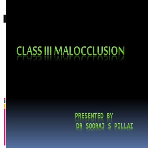 Class III malocclusion by sooraj s pillai