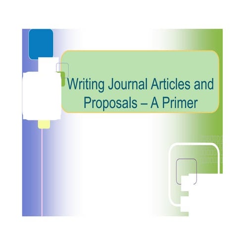 Class 4   journal and proposal writing