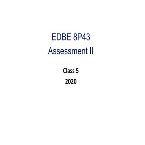 Class 5   assessment ii 2020