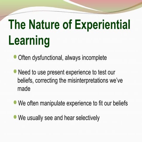 Class 5 experiential learning and reflective practice  for july 7, 2015 class