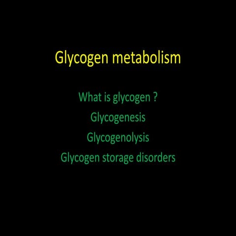 Class 5 glycogen metabolism 