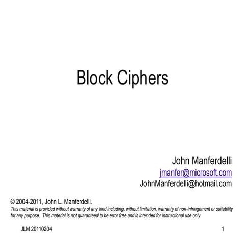 class5jf.pptx Block cipher in information security