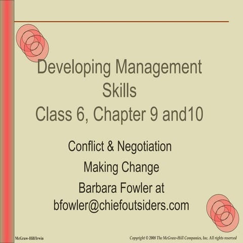 Class 6: Developing Management 