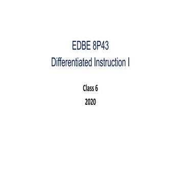 Class 6   diiferentiated instruction i 2020