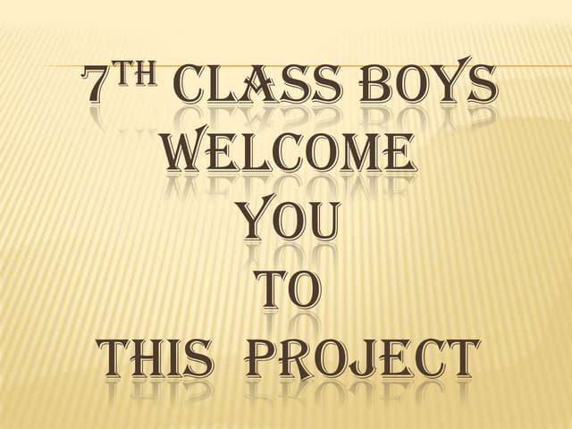 Class 7 science project
