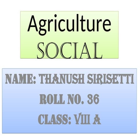 CBSE Class Eight Social Science Agriculture.ppt
