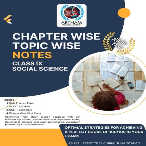 Class 9 Economics Chapter Wise Topic Wise Notes Chapter 1 Poverty As A Challenge