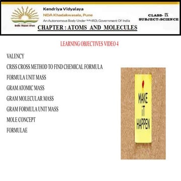 Class 9 ppt 4 ch 3 atoms n molecules